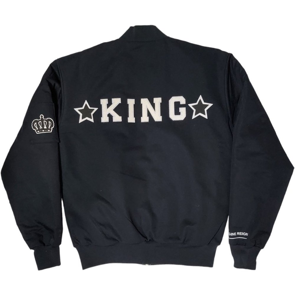 SBC King Black Perma Lined Solid Bomber Jacket